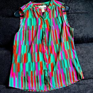 Banana Republic multi color Sleeveless Button down Top